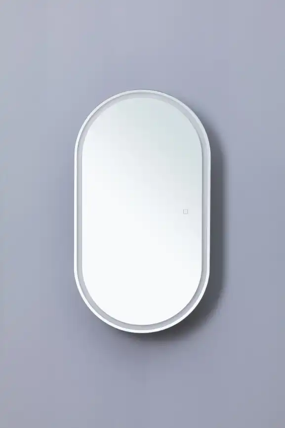 Зеркальный шкаф Aquanet Монте 50 белый, с LED подсветкой, 344787 фото 11