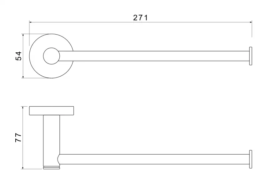 Держатель полотенец Aquatek Европа AQ4119BGM, Оружейная сталь фото 2