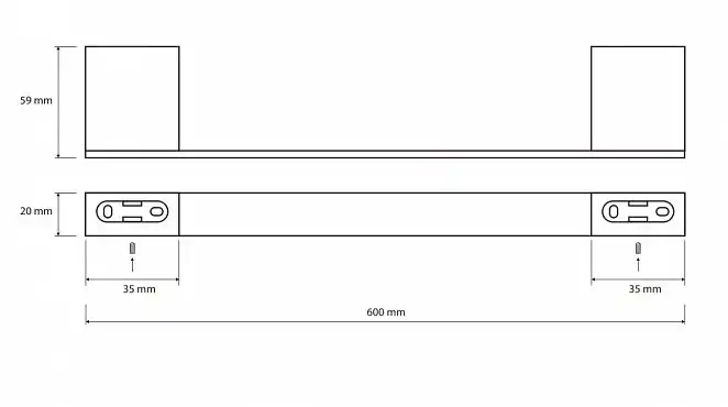 Полотенцедержатель 56 cм BEMETA NERO Черный матовый 135004040 фото 2