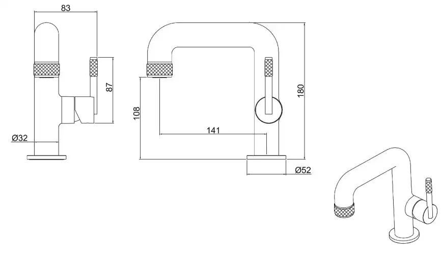 Смеситель для раковины Allen Brau Reality 5.32001-00, однорычажный, цвет Хром фото 2
