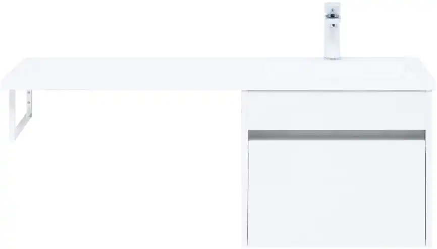 Тумба под раковину Aquanet Токио 110/48 белый (подвесная, 1 ящик) 236915 фото 7