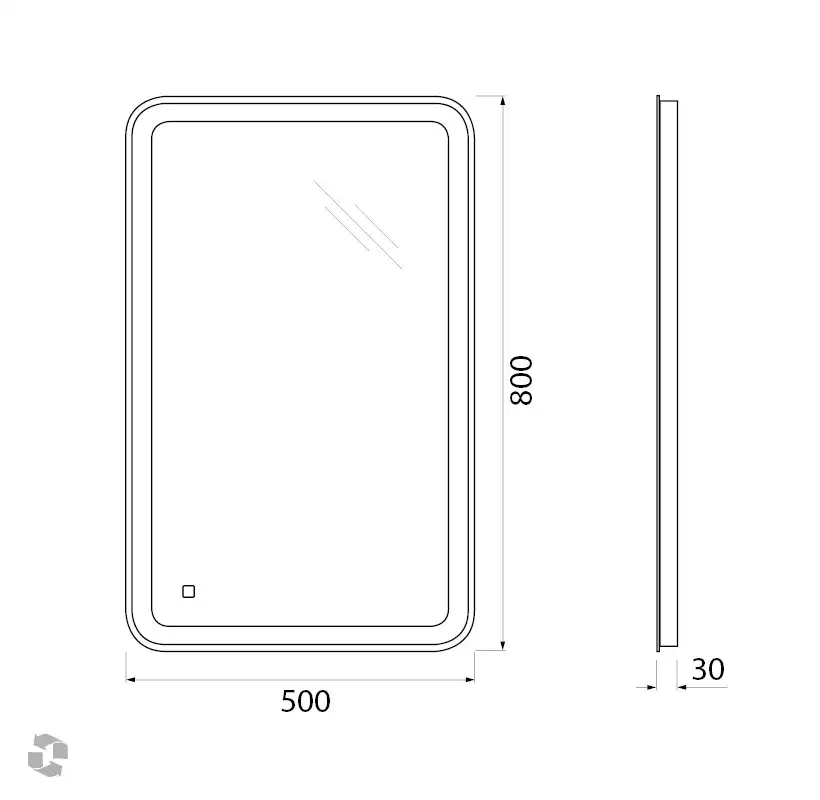 Зеркало BelBagno MARINO 50х80 SPC-MAR-500-800-LED-TCH с подстветкой, сенсорный выключатель фото 9