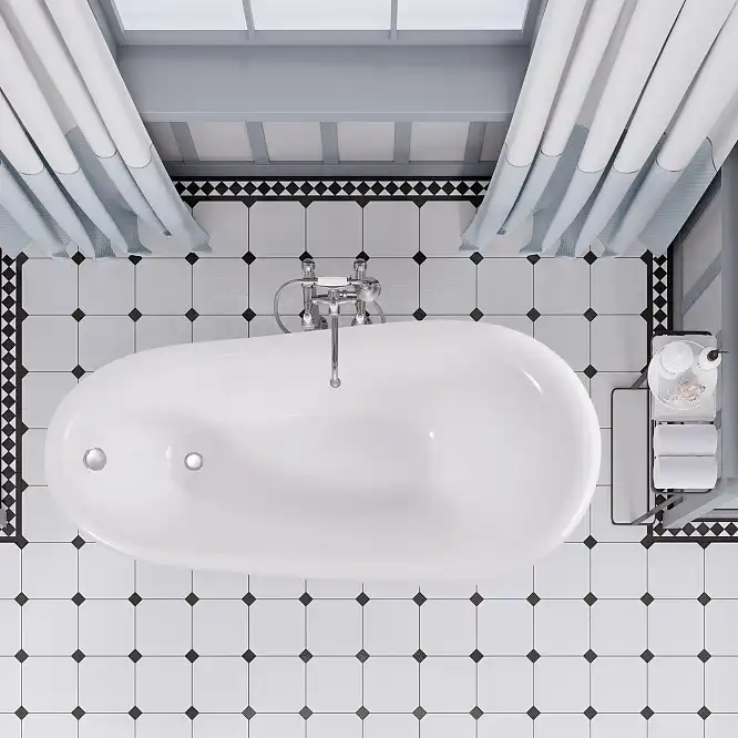 Ванна из литьевого мрамора Aqua de Marco EDELWEISS 170х78 с чёрными ножками Белая 1170WBlEDE фото 3