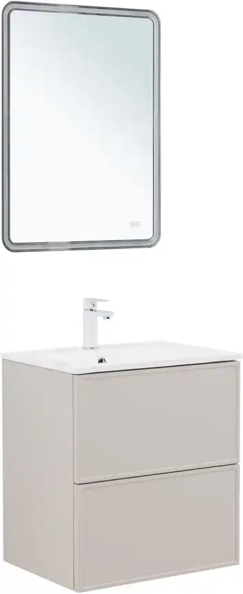 Тумба под раковину Aquanet Арт 60 бежевый, 343966 фото 7