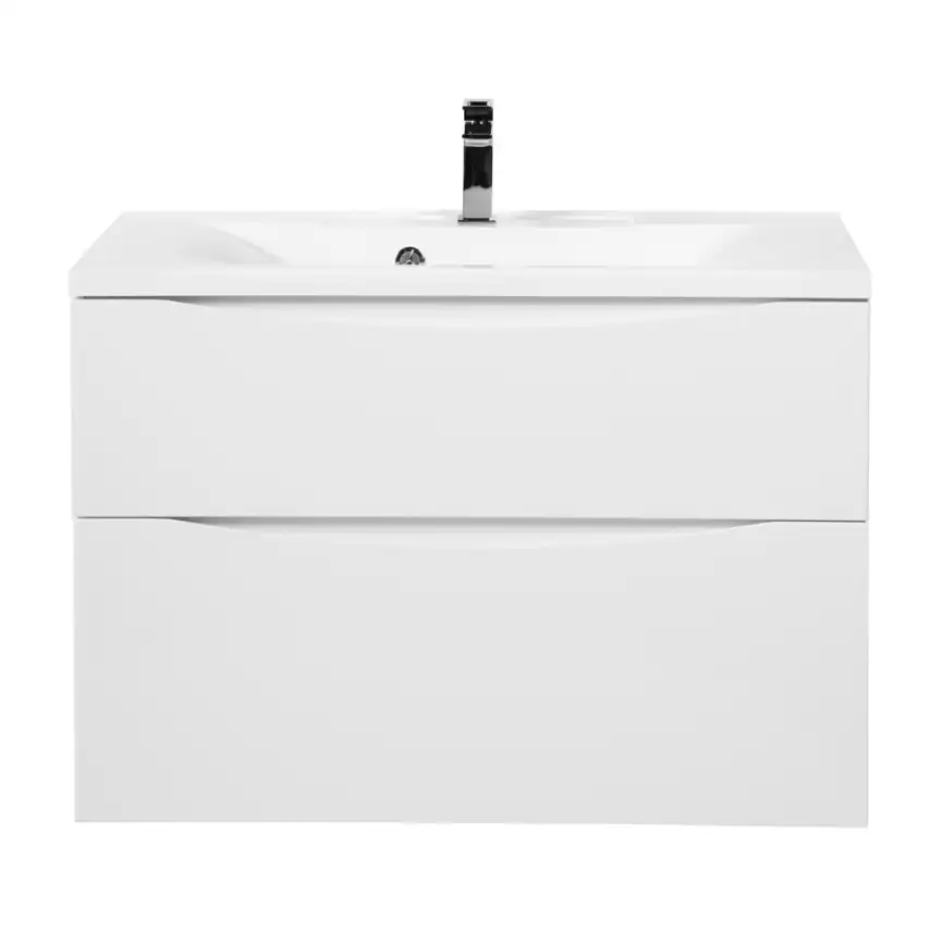 Тумба под раковину BelBagno MARINO-H60-800-2C-SO-BL-P подвесная Bianco Lucido фото 7