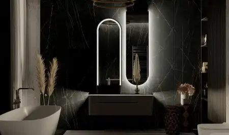 Зеркало Jorno SHINE 50х147 Shi.02.51/A с подстветкой, сенсорный выключатель фото 2