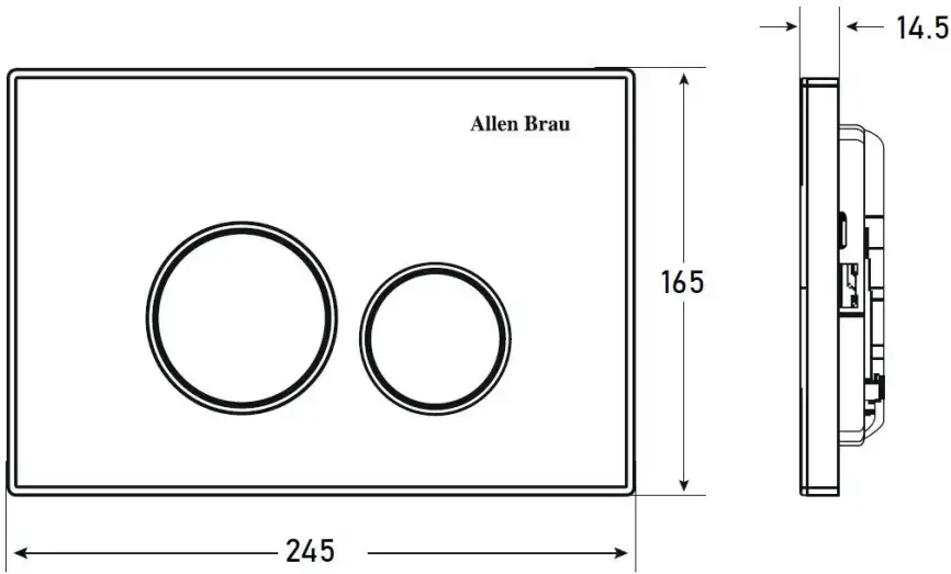 Клавиша смыва Allen Brau Priority 9.20001.31 черный матовый фото 2