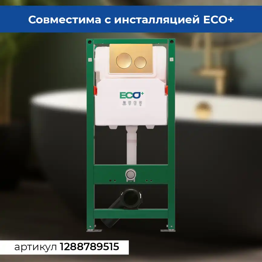 Клавиша смыва AVS 809-0012-MG круглые кнопки, брашированное золото фото 3