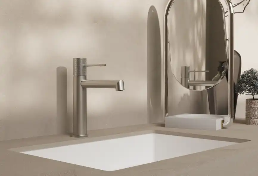 Смеситель для раковины Vincea Desire VBF-1D1BN однорычажный, брашированный никель фото 2