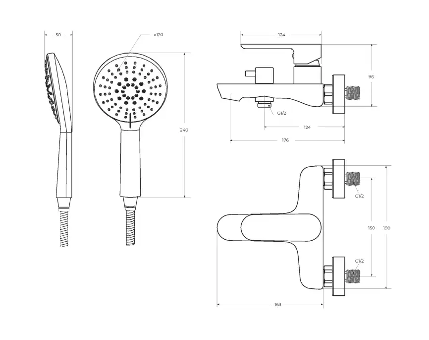 Смеситель для ванны и душа Cezares STYLUS-VD-BORO, Брашированное золото фото 4