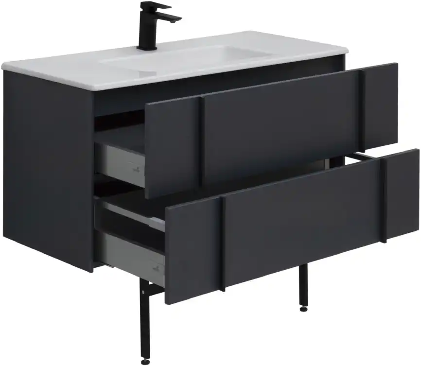 Тумба под раковину Allen Brau Reality 100 1.32007.AM антрацит матовый фото 16