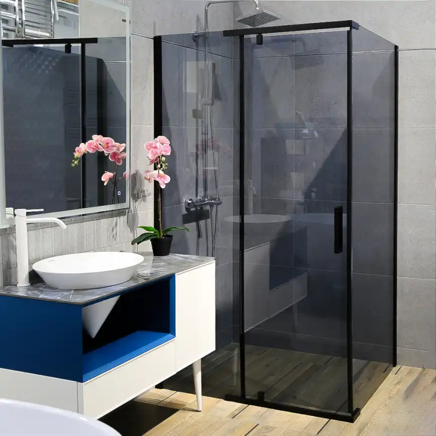 Душевой уголок AVS Фаворит 120x90 профиль черный матовый, стекло тонированное, 803-0025-195-12-90-BM-G фото 2