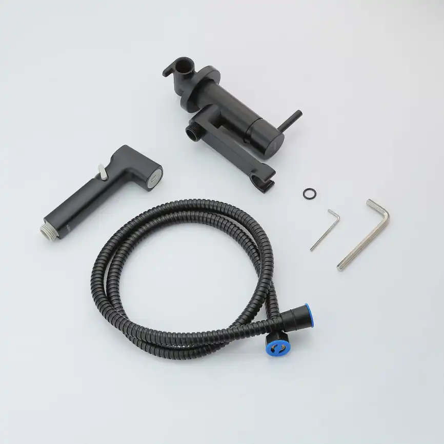 Смеситель с гигиеническим душем Aquatek Ника AQ1819MB, Черный матовый фото 5