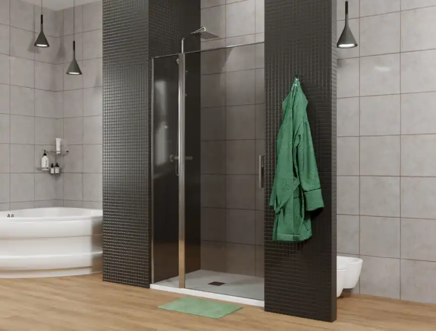 Душевая дверь Allen Brau Priority 140 см, 3.31010.00G, профиль Хром, стекло Тонированное фото 3