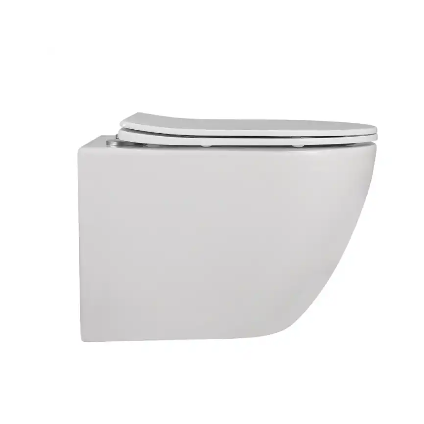 Подвесной унитаз ABBER Bequem AC1100 белый, безободковый, с сиденьем микролифт фото 5