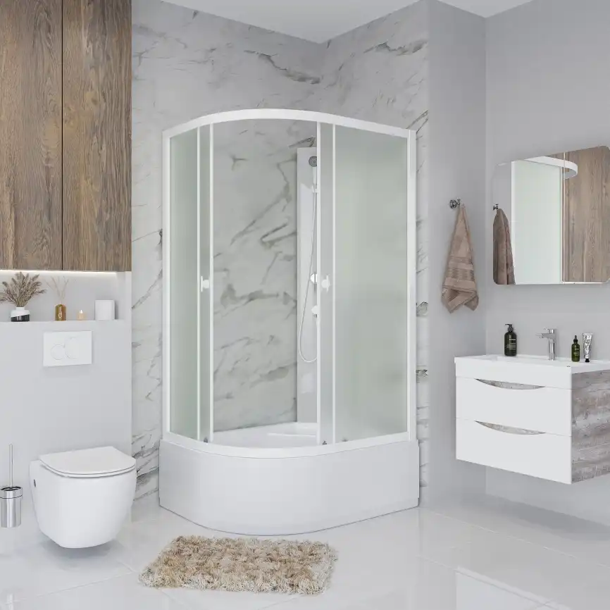 Душевая кабина Niagara Promo 110х80х195 P110/80/40R/MT/BK высокий поддон, без гидромассажа фото 3