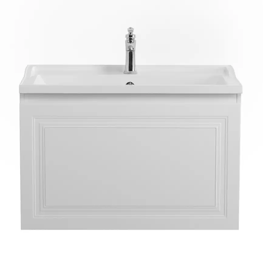 Тумба под раковину Cezares GIUBILEO 80 см, GIUBILEO-N-80-1C-SO-BL подвесная, Bianco Lucido фото 1