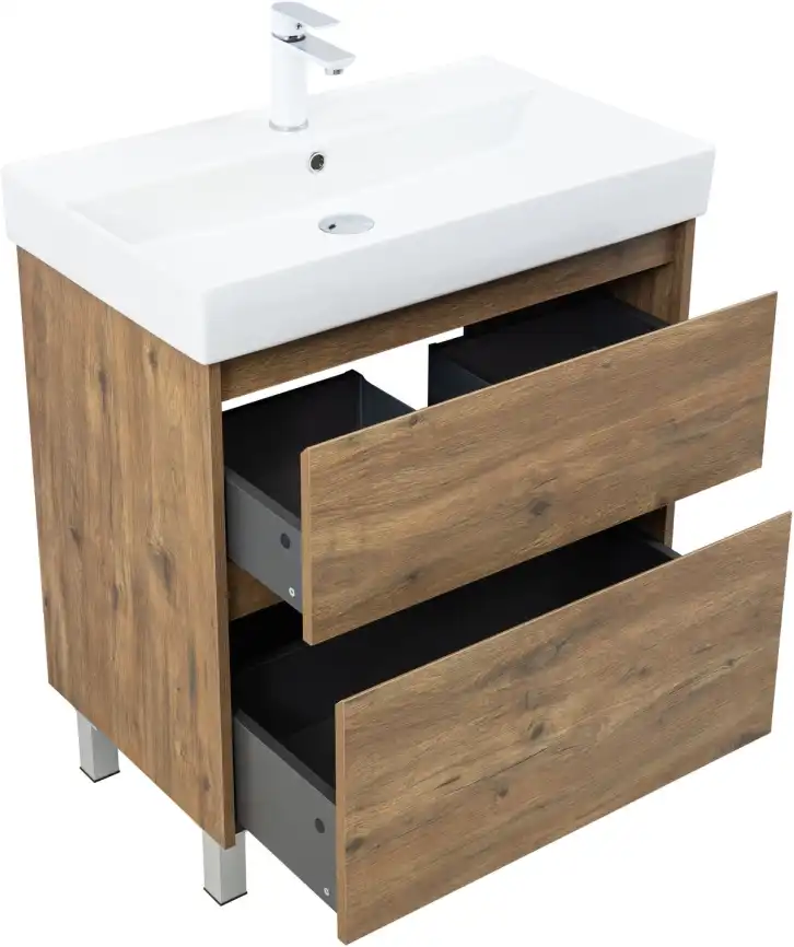 Тумба под раковину Aquanet Nova Lite 2.0 75 напольная, дуб рустикальный, 346344 фото 10