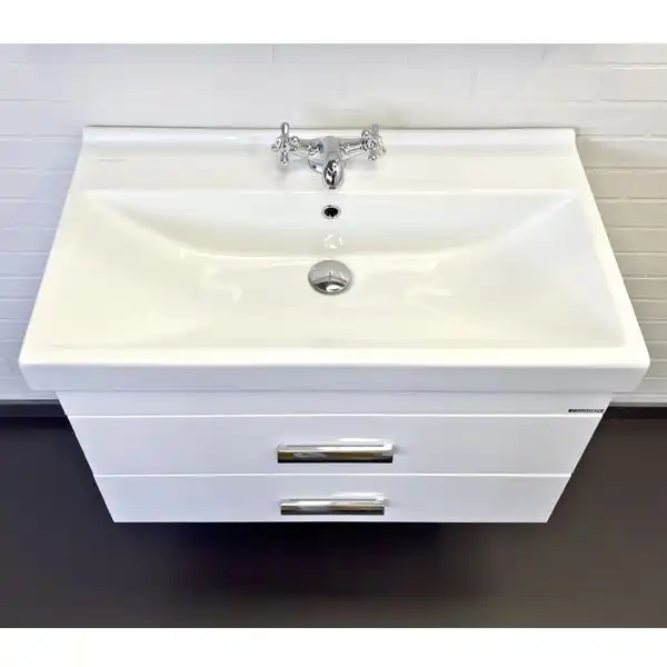 Тумба с умывальником Comforty Никосия 80П Белый, 00-00011163 фото 3