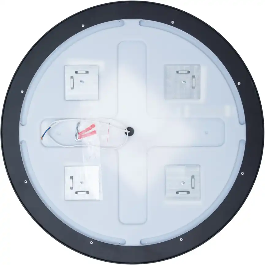 Зеркало Aquanet Тренд 70х70 316694 с подстветкой, сенсорный выключатель, с подогревом, Черный матовый фото 4