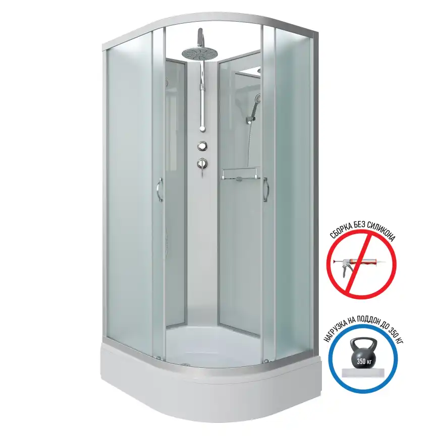 Душевая кабина Niagara Classic 90х80х210 NG-33984-14LBKT средний поддон, без гидромассажа, 339844LBKT фото 1