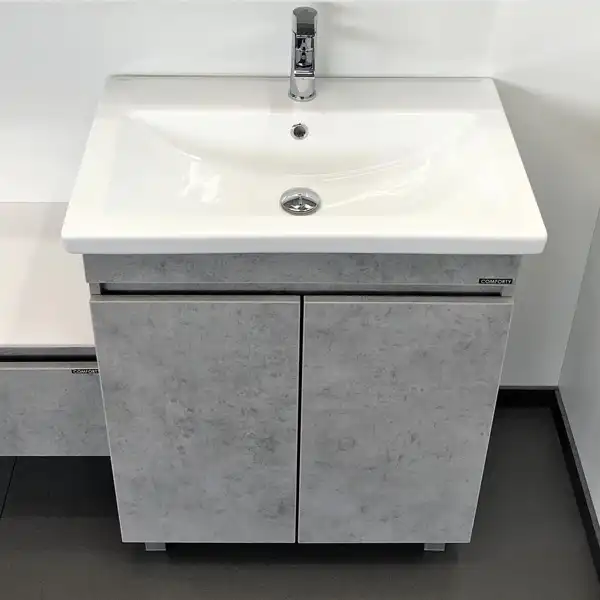 Тумба с умывальником Comforty Осло 70НД Бетон светлый, 00-00006117 фото 3