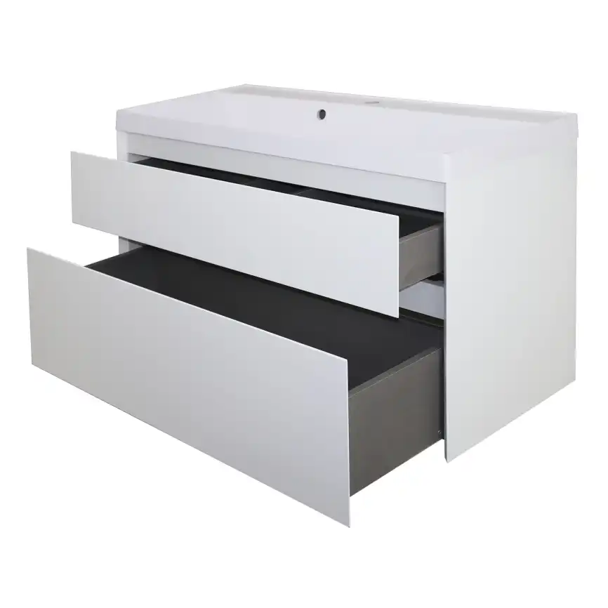 Тумба с раковиной Azario Velluto 100 CS00088604, подвесная, Белая матовая фото 2