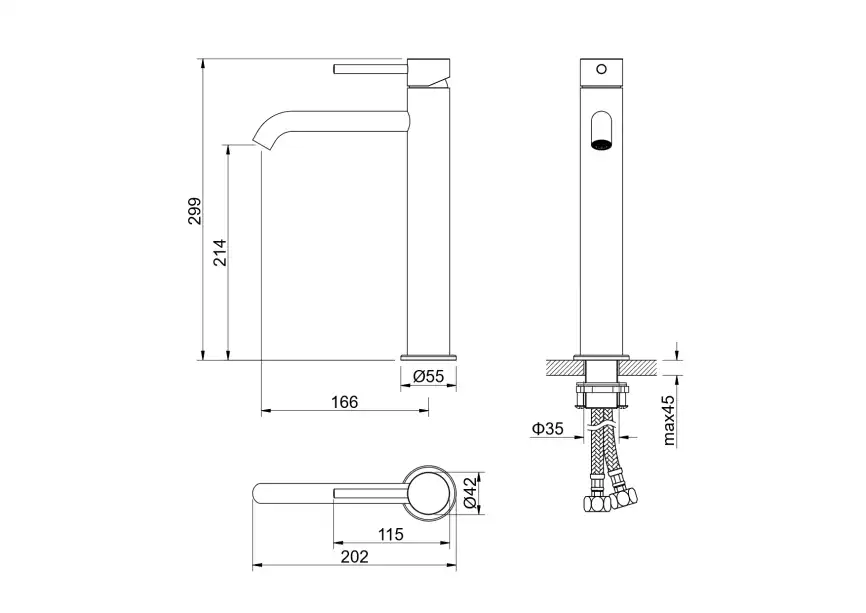 Смеситель для раковины Aquatek Европа AQ1304BG, Золото матовое фото 2