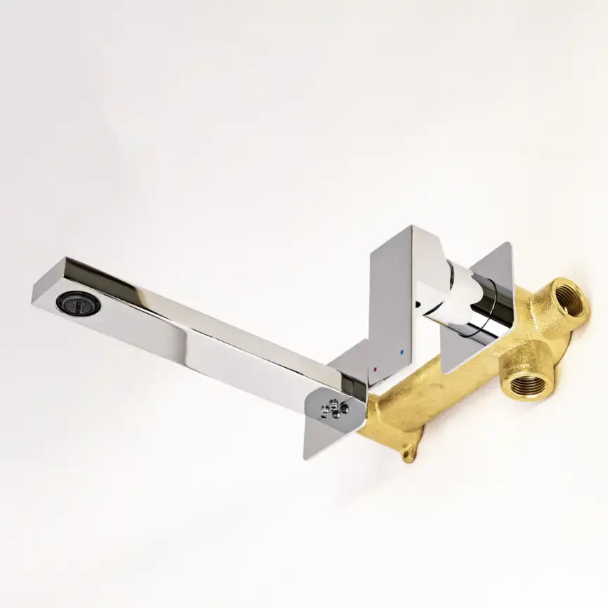 Смеситель для раковины AVS Cube 811-202-CR встраиваемый, с внутренней частью, хром фото 14