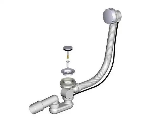 Слив-перелив для ванны Kolpa San QUAT A55K-65 полуавтомат, Хром фото 2