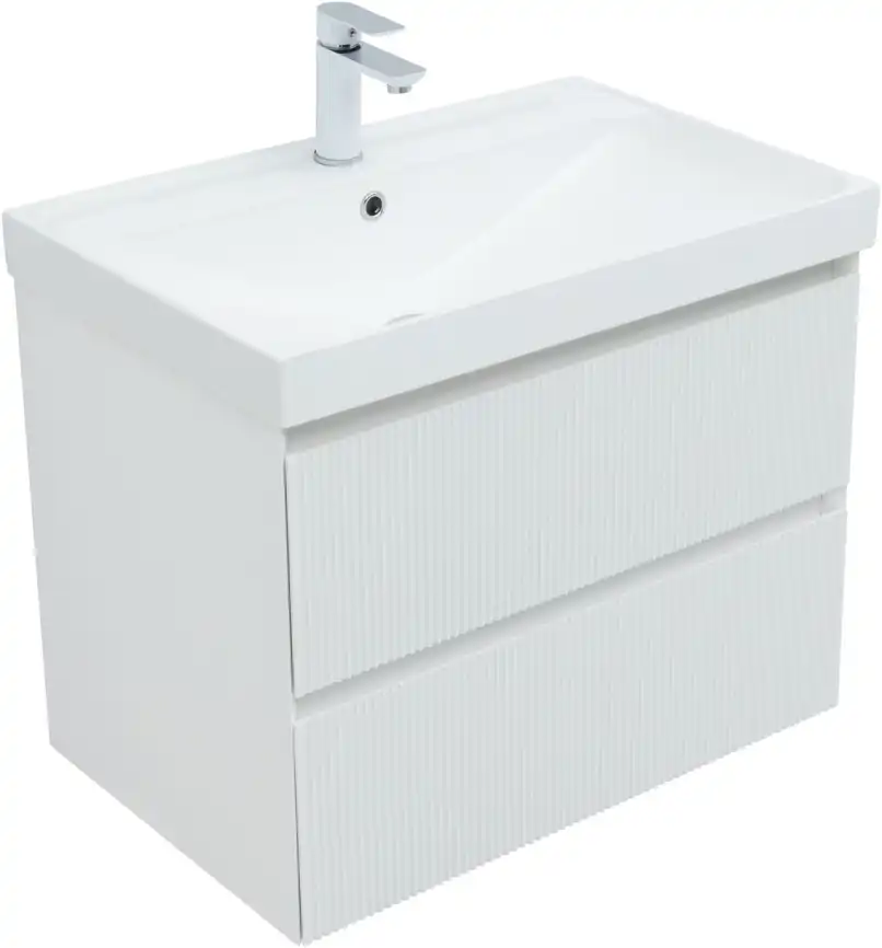 Тумба под раковину Aquanet Альтера 70 белый матовый, подвесная, 337155 фото 10