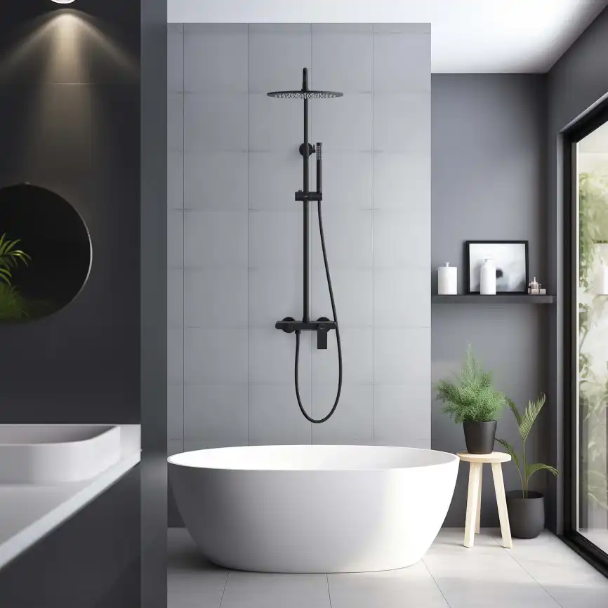 Душевая система Aquatek ЛИРА AQ2440MB, Черный матовый фото 11