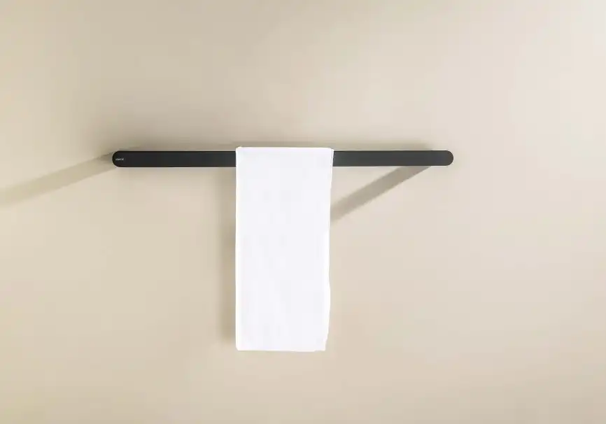 Держатель полотенец 600 мм Aquatek Лира AQ4414MB, Черный матовый фото 3