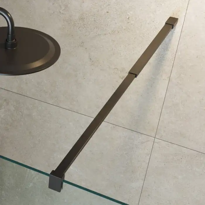 Душевая перегородка CEZARES LIBERTA-L-1-85-C-NERO стекло Прозрачное, профиль Черный фото 3