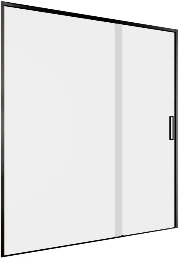 Душевая дверь Aquanet Pleasure Evo 160 см, AE65-N160-BT, профиль Черный, стекло Прозрачное фото 1