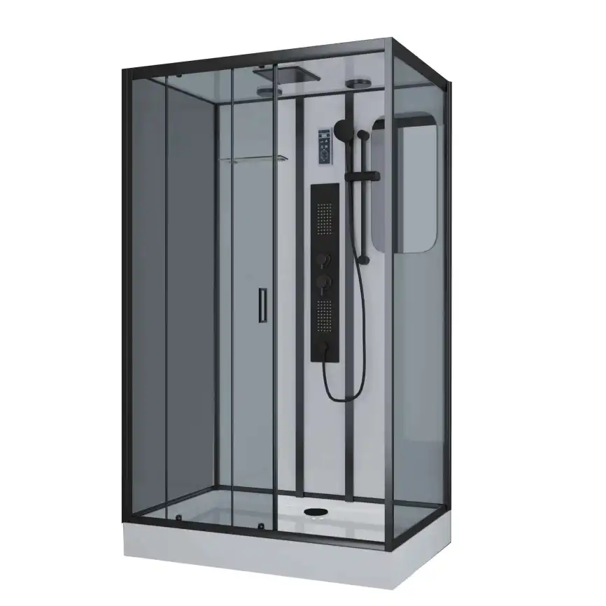 Душевая кабина Niagara Premium 120х80х210 NG-6912-01GQLBLACK низкий поддон, с гидромассажем фото 1