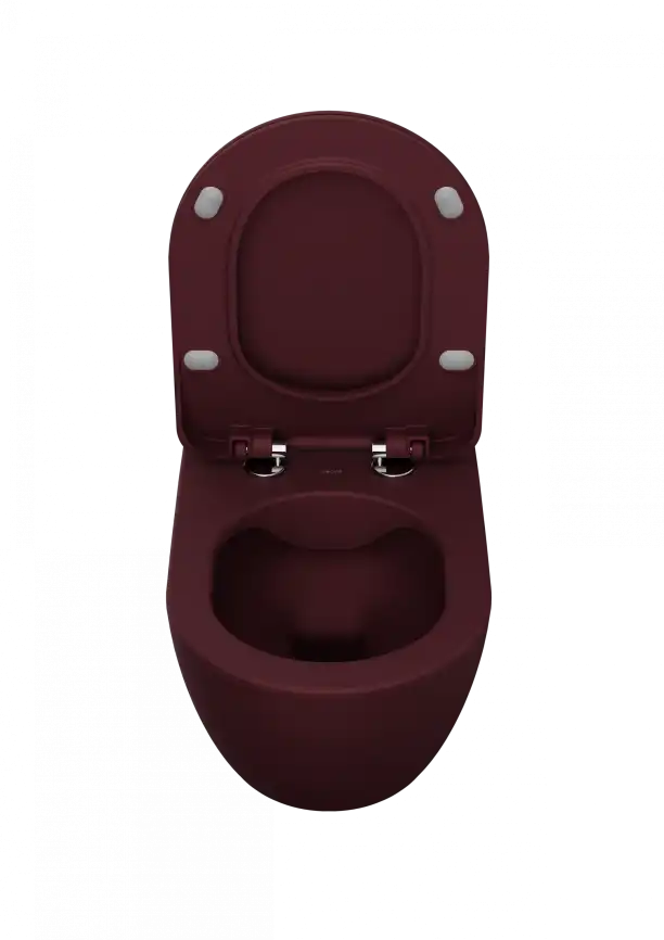 Унитаз подвесной безободковый Creavit Free FE322-11BR00E-0000 с сиденьем микролифт Берри матовый фото 3