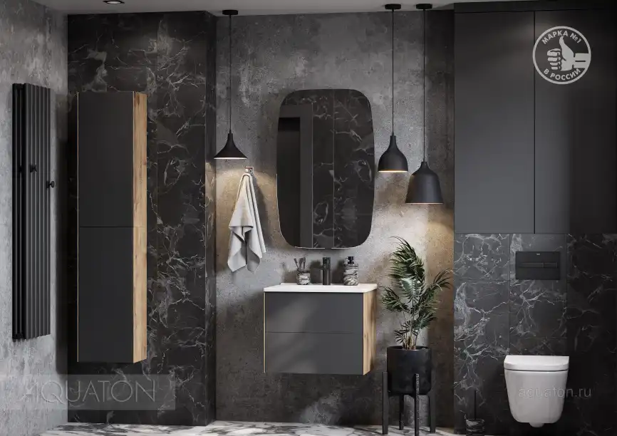 Зеркало-шкаф Aquaton Сохо 60 1A258302AJA0L  левый цвет, графит фото 7