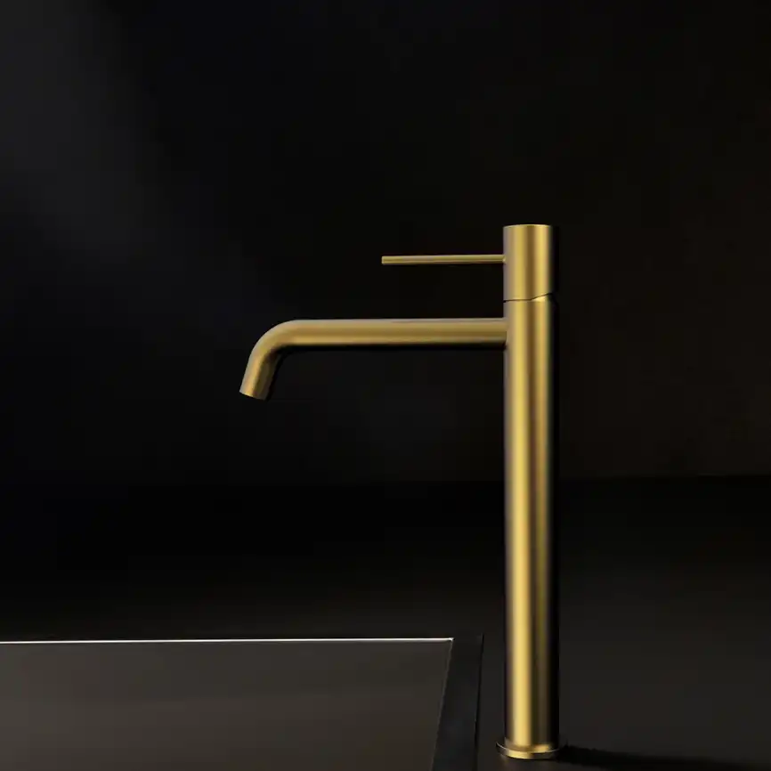 Смесители для раковины AVS Slimmer 811-101-BG высокий, брашированное золото фото 10