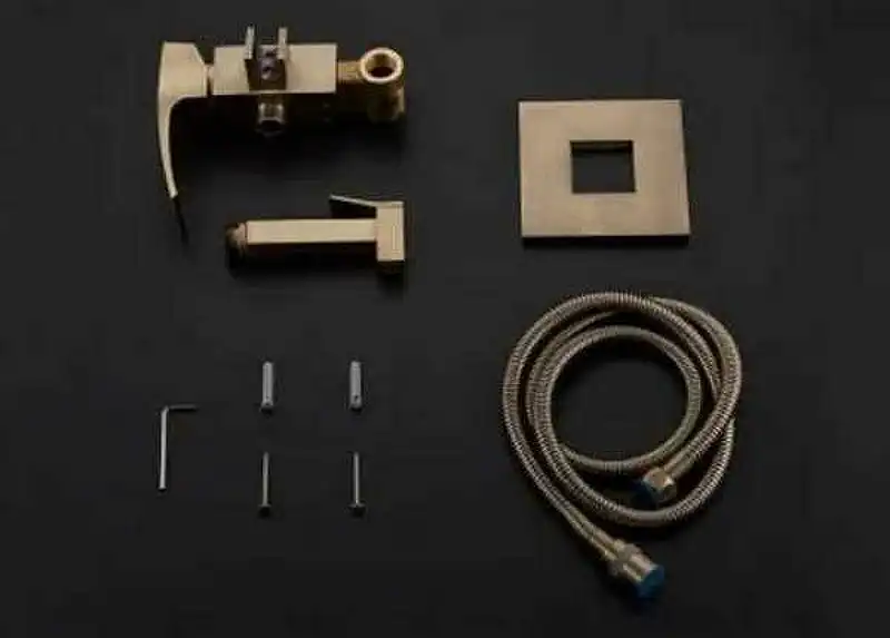 Гигиенический душ со смесителем Gappo G7207-4 встраиваемый, Бронза фото 6