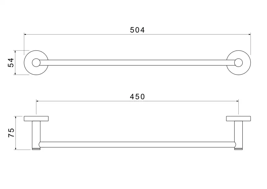 Держатель полотенец 450 мм Aquatek Европа AQ4120BGM, Оружейная сталь фото 2