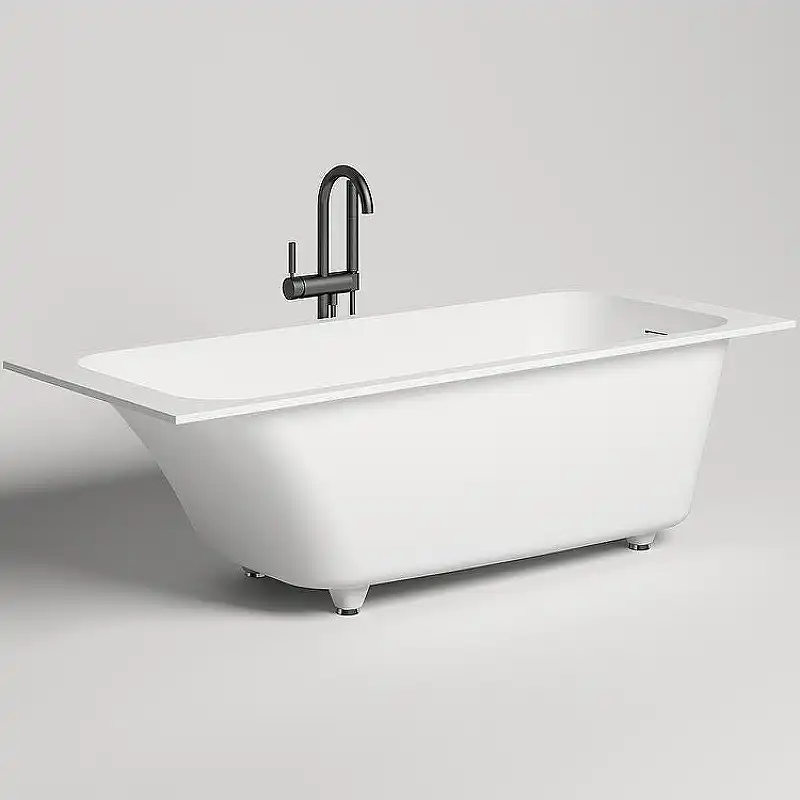 Ванна Salini ORLANDA  KIT 180х80 102112M из материала S-Sense, Белая матовая фото 2