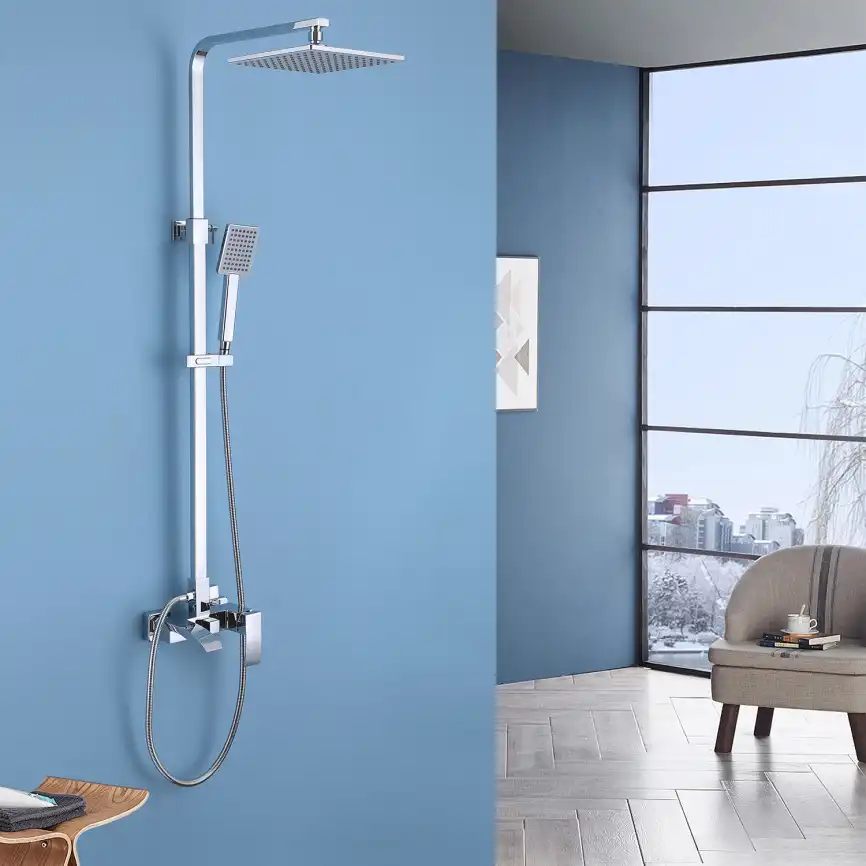 Душевая стойка ABBER Wasserfall AF8616 с изливом, хром фото 2