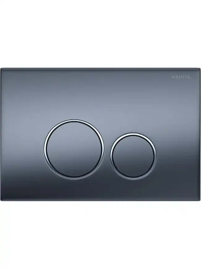 Кнопка смыва Aquatek PNS-0000014, Оружейная сталь фото 1