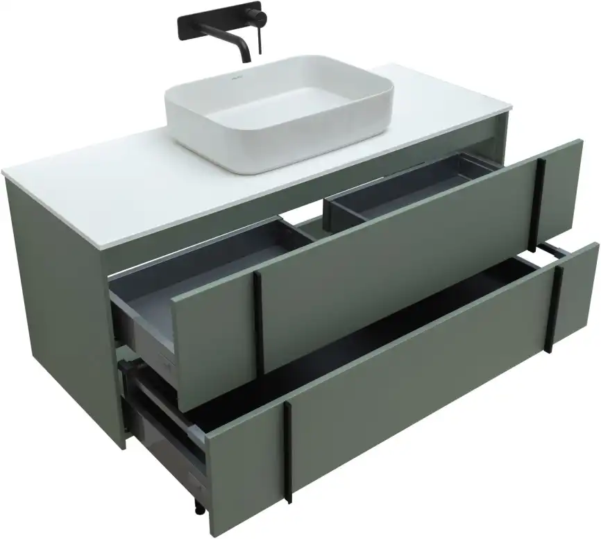 Тумба под раковину Allen Brau Reality 120 1.32008.CGM олива матовый фото 8