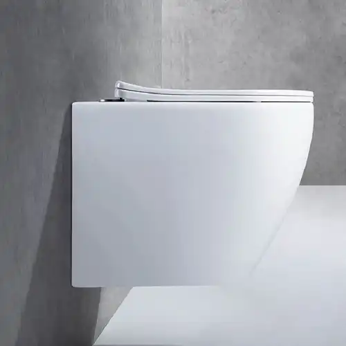 Унитаз подвесной CeramaLux 2196-1 с сиденьем микролифт Белый фото 5