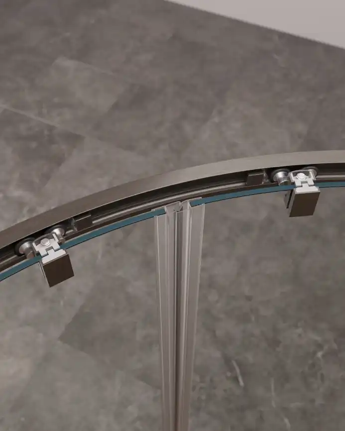 Душевой уголок CEZARES MOLVENO-R-2-100-C-GM-IV стекло Прозрачное, профиль Оружейная сталь фото 3