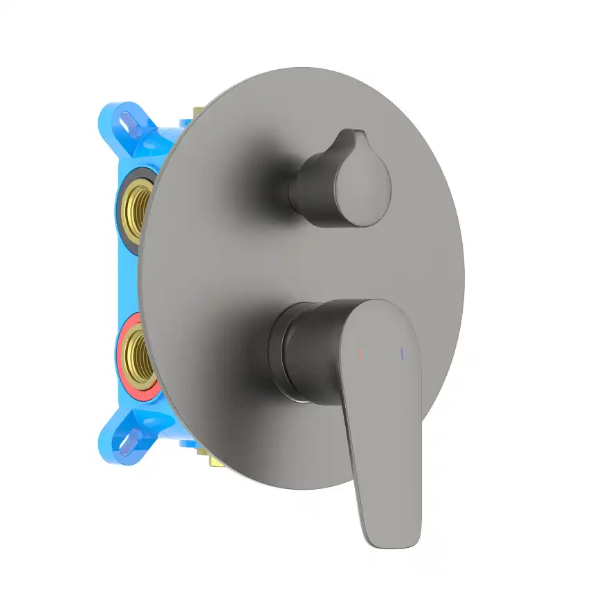 Смеситель для ванны Aquatek Бетта AQ1147BGM, Оружейная сталь фото 1