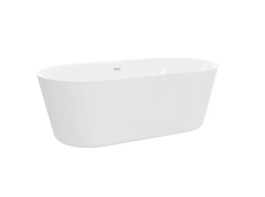 Акриловая ванна BELBAGNO 178х80 BB306-1775 овальная, отдельностоящая, Белая фото 2
