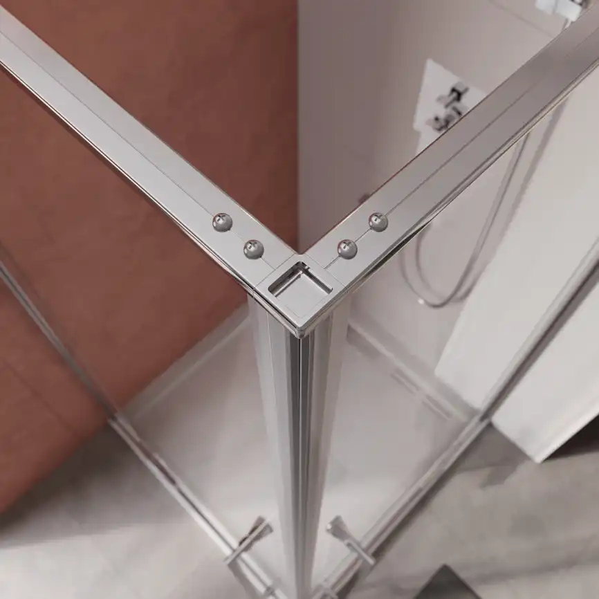 Душевой уголок Cezares LINER-A-2-100-C-Cr профиль Хром, стекло Прозрачное фото 4